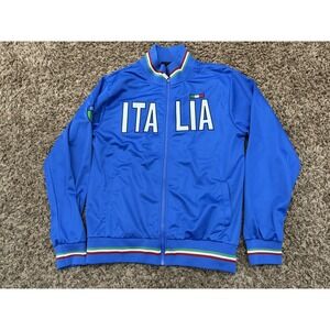Italia Full Zip Track Jacket Infinity Brand Blue Adult Size Medium